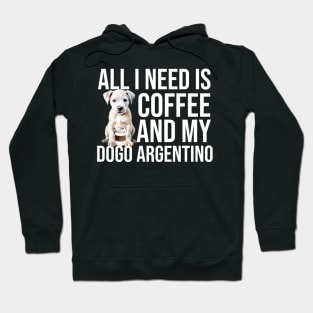 Dogo Argentino And Coffee Hoodie